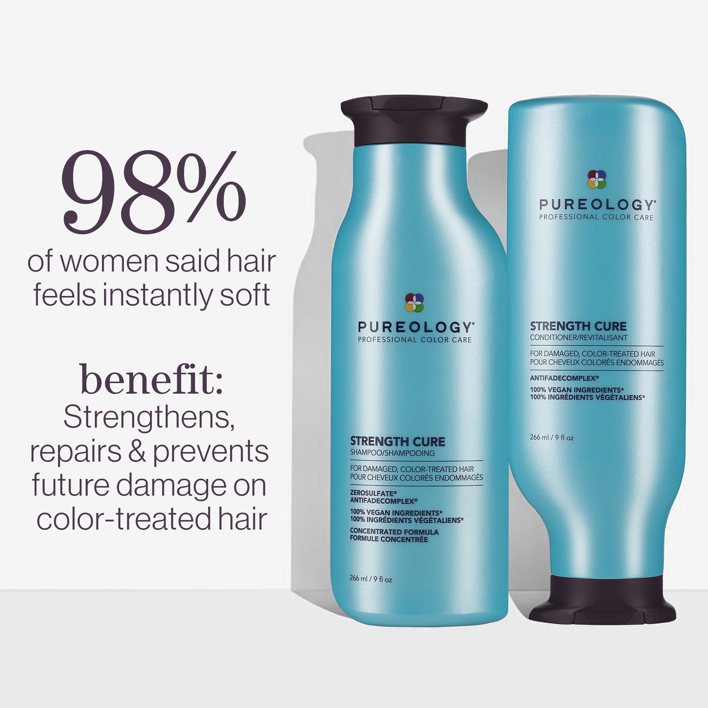 PureologyStrength Cure Strengthening Shampoo for Damaged Color-Treated Hair